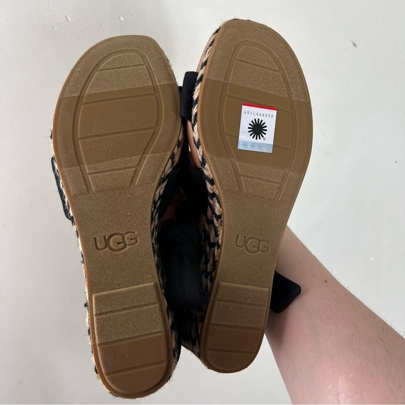 UGG Yarrow Platform Wedge Sandal Women’s Size 9 Black NEW - Picture 9 of 11